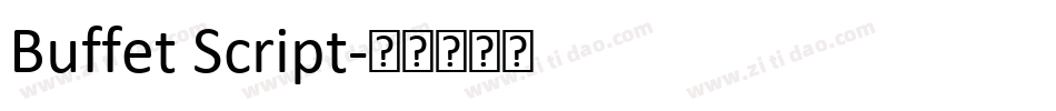 Buffet Script字体转换